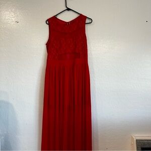 Red dot boutique plus size romper red dress tank sleeveless 2X stretchy lace NWT